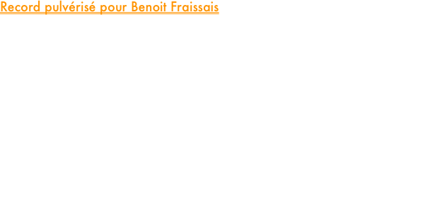 Record pulvérisé pour Benoit Fraissais

Une semaine après avoir porté son record sur le 5km à 15’02 à l’occasion des demi-finales du championnats de France sur son traditionnel terrain de jeu du parc de la Hotoie à Amiens, notre demi-fondeur Benoit Fraissais a confirmé sa grande forem du moment en s’illustrant lors des 10km de Rouen.

Motivé comme jamais, notre pensionnaire s’est rapidement calé dans la foulée des hommes forts ambitionnant de passer sous la barre des 31’ sur la distance. Parfaitement lancé sur ses bases, Benoit n’a jamais rien laché se battant comme un lion pour prendre la 8ème place de ce 10km normand en 30’54 pulvérisant au passage de 31 secondes son record personnel.

De très bon augure pour la suite de la saison et pour les 20km de Paris qui constitueront le prochain objectif de notre demi-fondeur.












